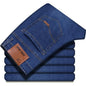2025 New Business Men's Jeans Casual Comfortable Straight Stretch Fashion Classic Premium Blue Black Denim Pants Large Pants