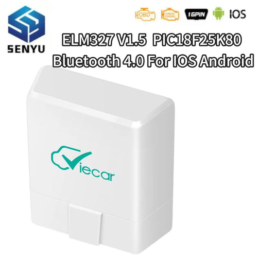 Viecar ELM327 V1.5 PIC18F25K80 Bluetooth 4.0 For IOS Android ELM 327 V 1 5 Car OBD 2 OBD2 Diagnostic Scanner Tools Code Reader
