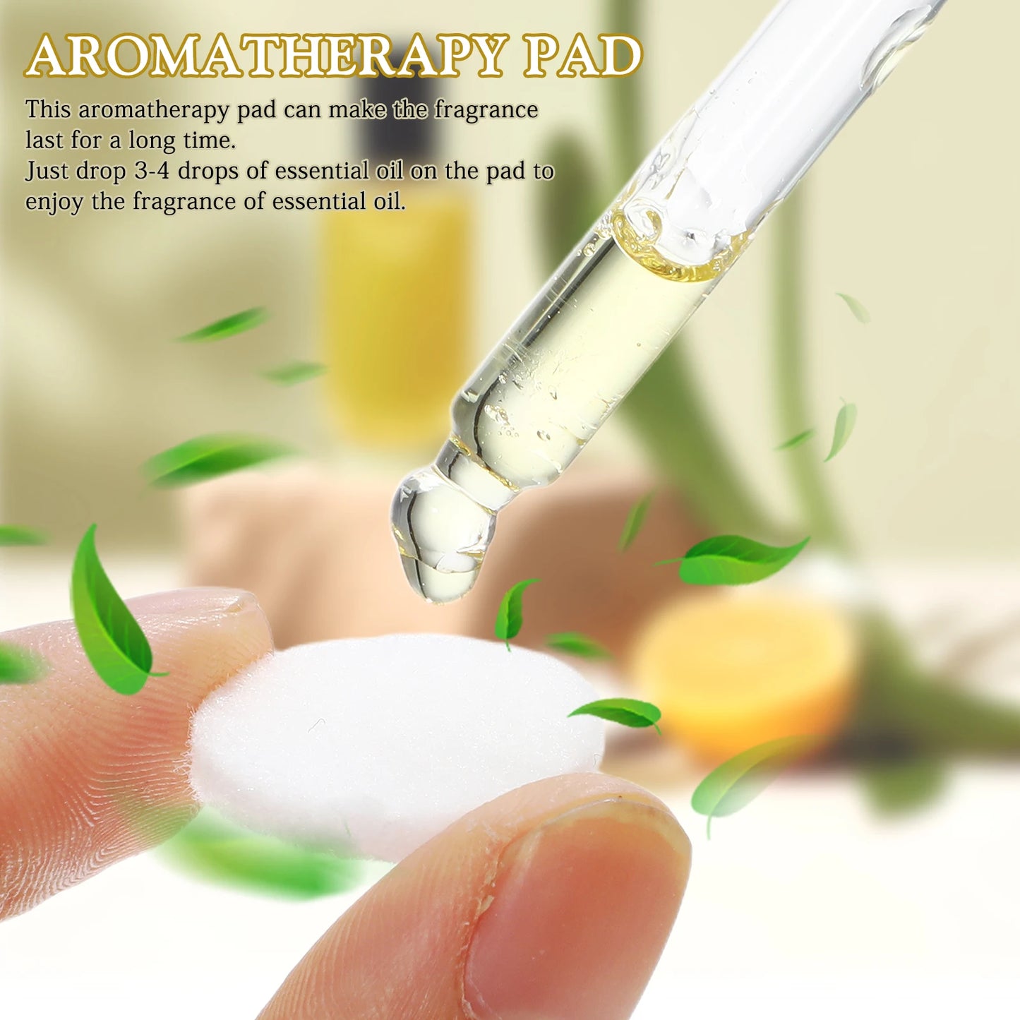 50pcs Perfume Diffuser Cotton Pads Refill Pads for Essential Oil Necklace Aroma Pendant Car Air Freshener Interior Accessories