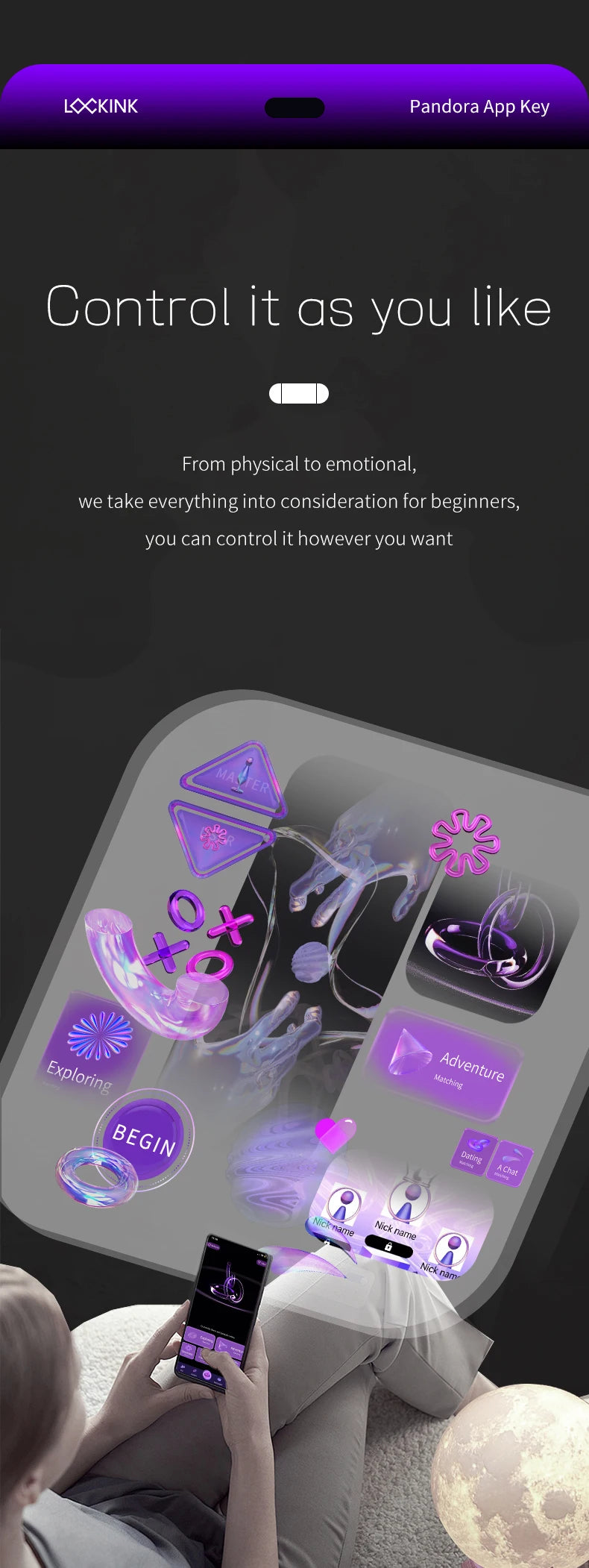 LOCKINK Smart APP Remote Control Key Box for Chastity Cage Chastity Device Key Safe Sexy Gadgets Key Holder BDSM Adult Sex Toys