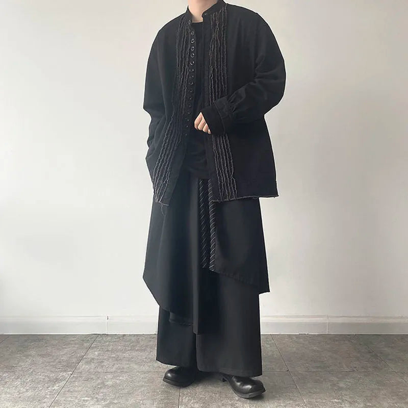 Women Skirts Pants Japaness Gothic Irregular Pants Women High Waist Black Long Pants Skirts Female Pleated Skirts Women Clothing