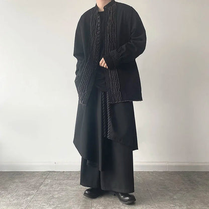 Women Skirts Pants Japaness Gothic Irregular Pants Women High Waist Black Long Pants Skirts Female Pleated Skirts Women Clothing