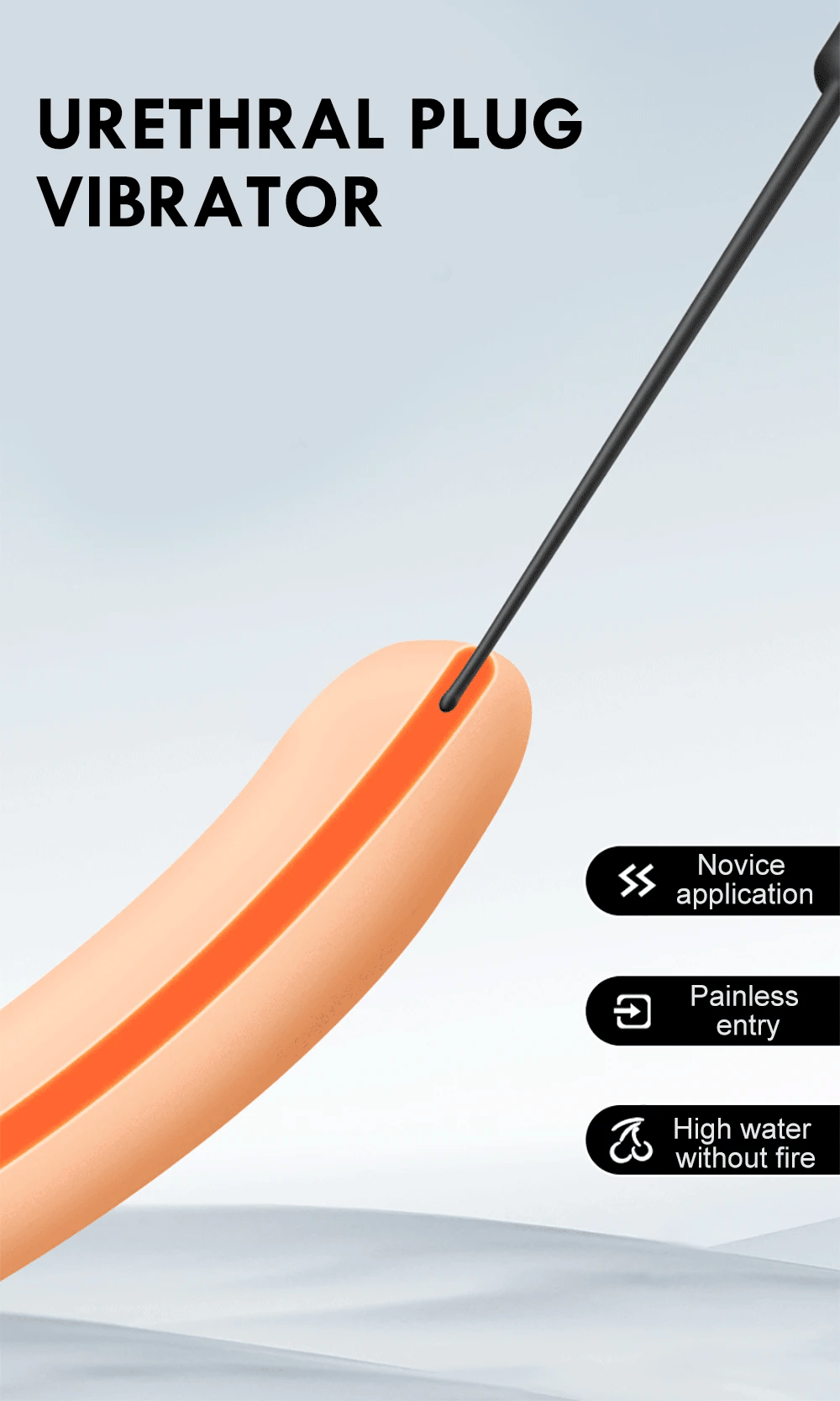 10 Frequency Urethral Vibrator Catheter Penis Plug Sex Toy for Men Vibrating Urethral Plug Penis Insertion Urethra Sound Dilator