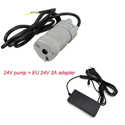 Best Sale 12V 24V 600L/H High Pressure Dc Submersible Water Pump Three-wire Micro Motor Water Pump with Adapter