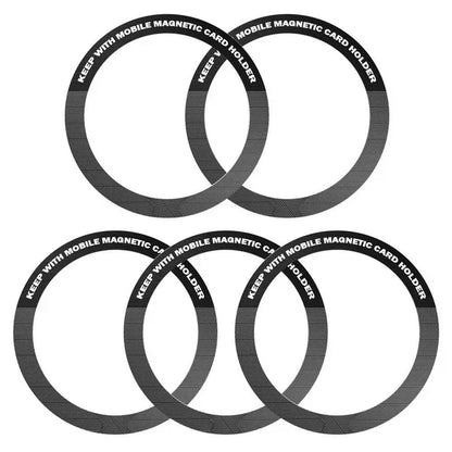 1PC/3PC/5PC Stainless Steel Universal Magnetic Metal Plate Ring For Magsafe Wireless Charger Iron Sheet Sticker Car Phone Holder