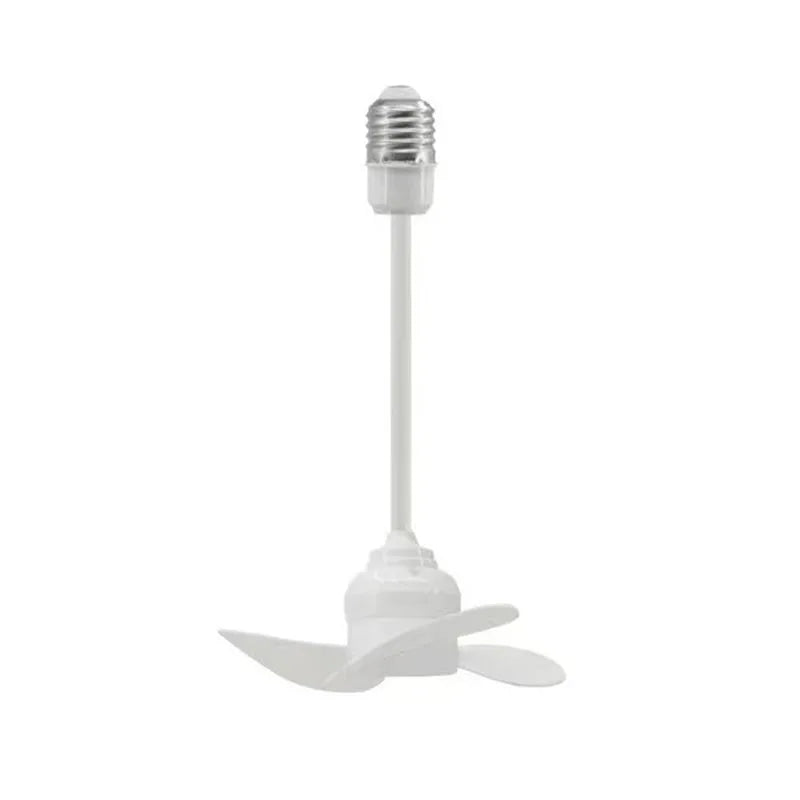 Indoor Ceiling Fan With E27 Screw Base Brushless Motor Providing Quiet Efficient Air Movement Lamp Socket Fan 14CM Compact Size