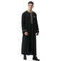 Muslim Men Clothing Kaftan Robes Long Sleeves Stand Collar Eid Thobe Kurta Arab Turkish Dress Dubai Islam Habit Ethnic Leisure
