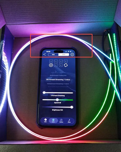14/18 in 1 Led Acrylic Car Ambient Light RGB 64 213 Color Symphony Acrylic APP Streamer Atmosphere Lamp Kit One Zone Dual Zone