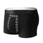 Men’s Boxer Shorts Non-Marking Mid Waist Anion Technology Comfort Underwear Breathable Massage Design Black Men’s Underpants