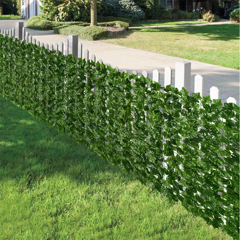 100X300cm Artificial Ivy Fence Plant Grass Wall Panel Faux Green Leaf Hedge Privacy  Screen Outdoor Home Garden Balcony Decor