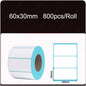 Width 40/50/60/70/80/90/100mm Self-Adhesive Stickers Shipping Thermal Label Barcode SKU Label Price Tag no Carbon Band Required