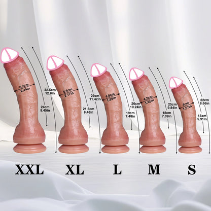 Soft Dildo Realistic Skin Penis Cheap Double Silicone Dildos Suction Cup Thick Dick Anal Sex Toys Men Women Gay Strapon Cock