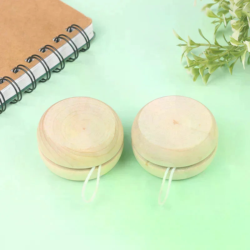 Portable Wooden Yoyo Ball Colorful Handmade Toy Creative Play & Craft Accessories for Children