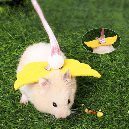 Anti-lost Small Pet Harness Adjustable Strap Anti-bite Guinea Pig Leash Safety Buckle Escape-Proof Hamsters Harness Outdoor