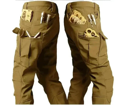 Winter Soft Shell Mens Tactical Set Outdoor Windproof Waterproof Warm Combat Suit Multi Pocket Thickened Camo Hunting Uniform