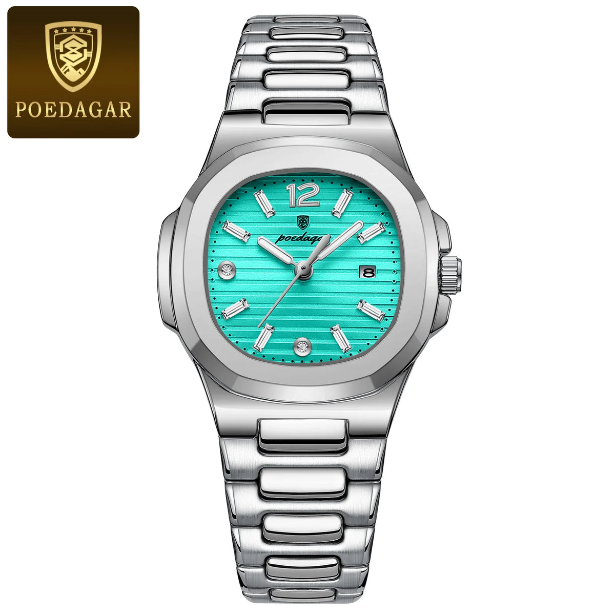 POEDAGAR Square Fashion Woman Wristwatch Luminous Waterproof Date Ladies Watch Luxury High Quality Quartz Women's Watches Reloj