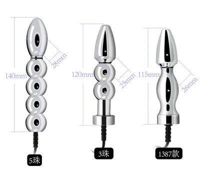 Electric Shocker Anal Butt Plug,E stim Electrosex Penis Ring ,Nipple Electrostimulation Cockring Chastity Cage E-stim Bdsm Toys