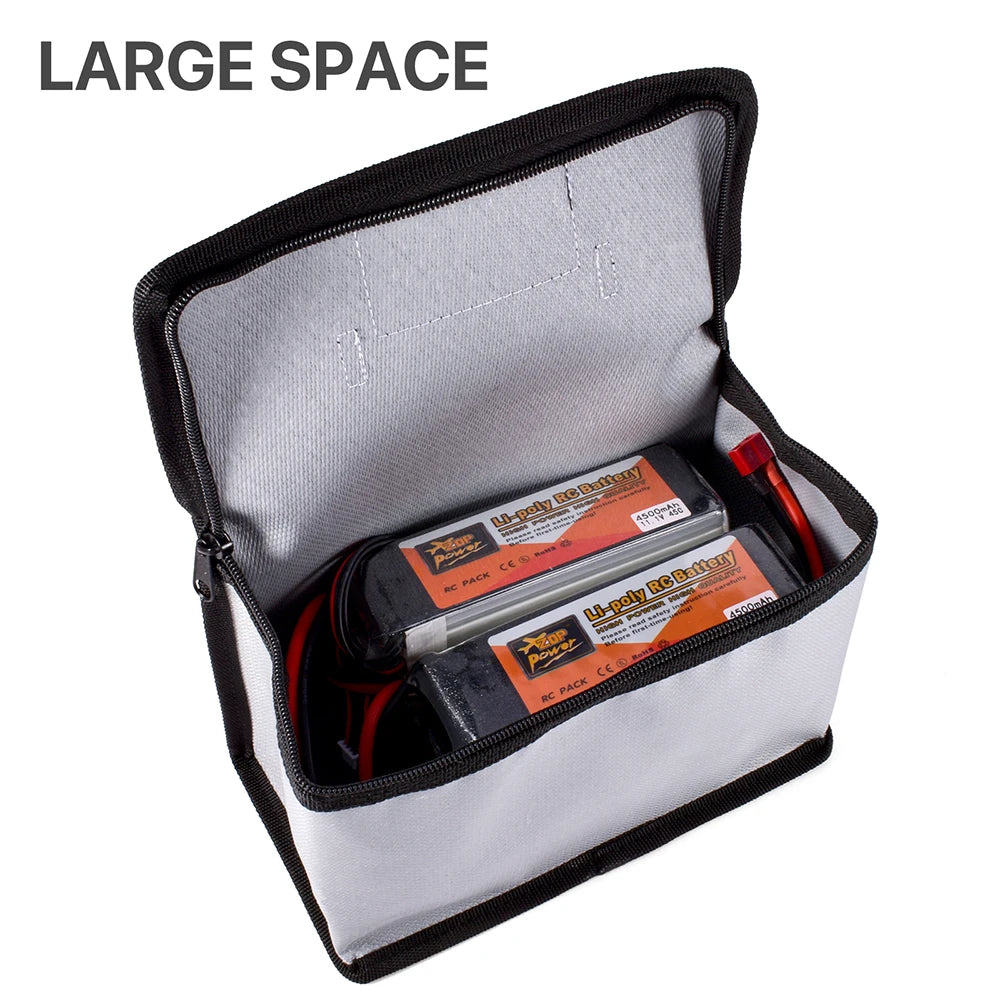 Lipo Guard Safety Bag Fireproof Explosion-Proof Portable Lipo Safety Bag 215*115*155mm for RC FPV Racing Drone Car Battery Safe