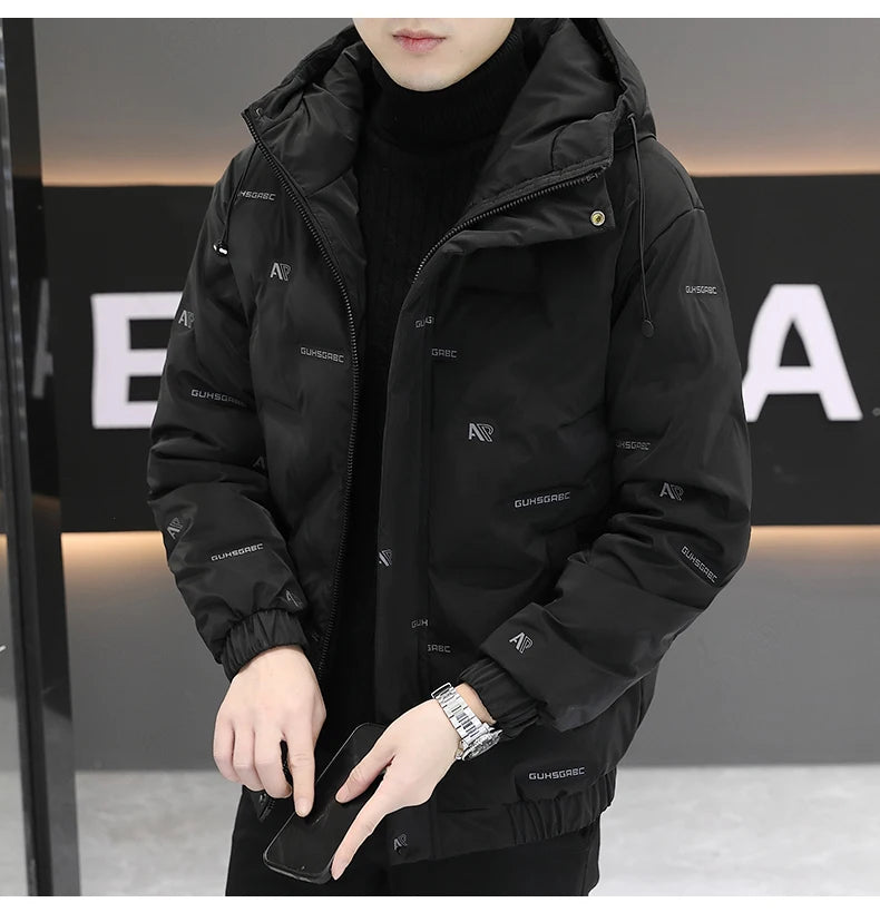 2026 High quality Winter Down Jacket Coats Mens Warm White Duck Down Hooded Men Windproof Parkas Overcoat