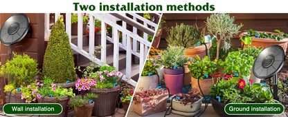 Solar Irrigation Equipment Greenhouse Irrigation Drip Irrigation Kit with 15M Hose for Potted Plants with Automatic Timer