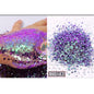 5g/BagGlitter Chameleon Nail Flakes Iridescent Chameleon Nail Powder Holographic Laser Colorful Nail Sequins 120 Colors Mix Size