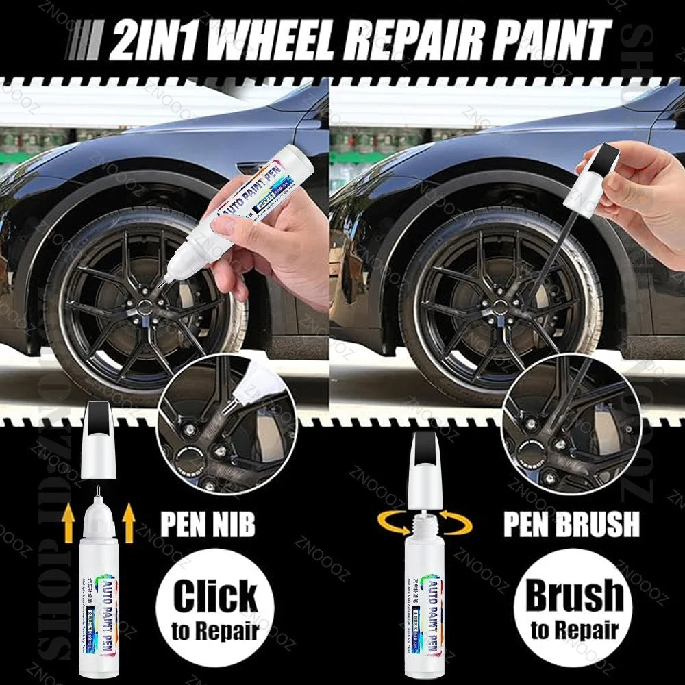 For BYD SEAL Touch Up Paint Wheel Repair Kit Quick And Easy Wheel Scratch Repair Rim Paint For Car Wheel Repair Silver Black
