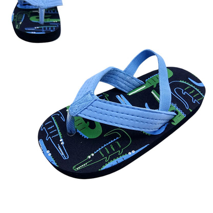Children Flip Flops Shoes Cartoon Summer EVA Soft Sole Indoor Bathing Anti Fall Girls and Boys Sandals Beach and Pool Slippers