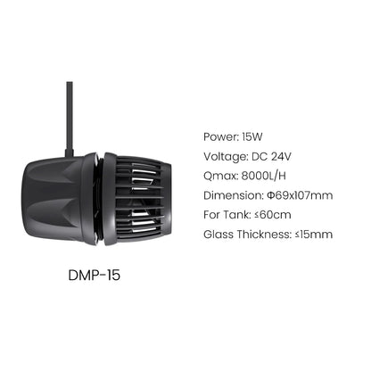 Jecod Jebao Dmp-5/15/25/35/45 New Smart Bluetooth App Control Cordless Aquarium Wavemaker Pump Freshwater Saltwater Fish Tank