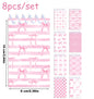 8pcs Pink Bowknot Theme Mini Spiral Pocket Notebooks Memo Pad Coil Booklet Notepads For Office Stationery School Diaries