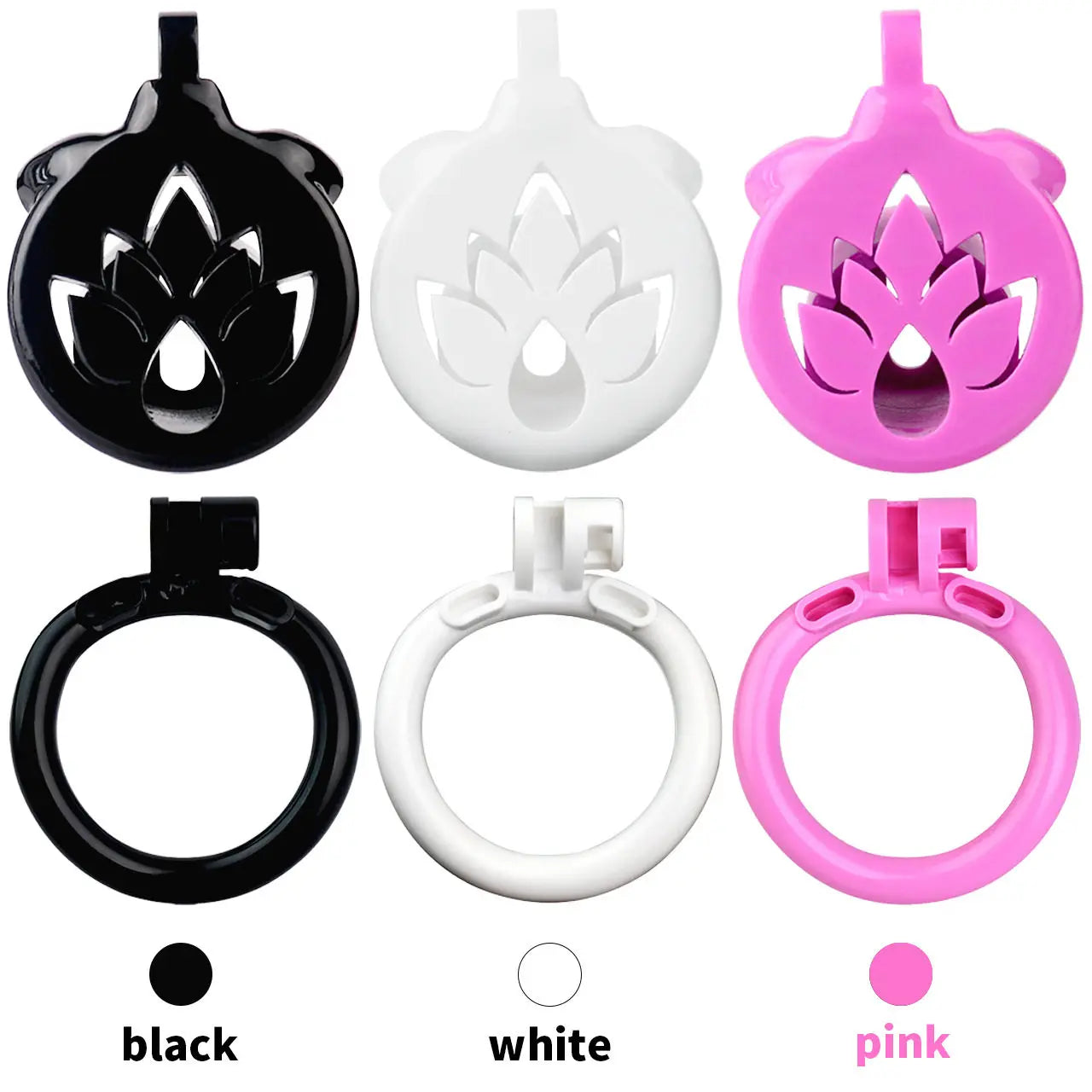 Male Chastity Cage with Lotus Design - Comfortable Self-Control Device for Abstinence, Durable ABS Material, BDSM Toy for Men