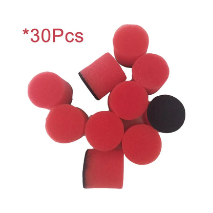 1 Inch Mini Sponge Buffing Polishing Pad Kit 30 Pcs Various Colors for Automotive Hub Polisher Attachment Detailing Sealing Wax