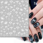 3d Nail Art Decals Watercolor Florals Purple Green Pink Flowers Leafs Fruit Adhesive Sliders Nail Stickers For Manicure