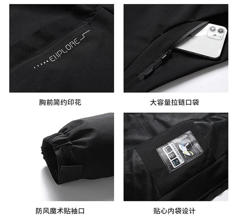 Camping Jacket Coats Men Water & Windproof Windbreaker Jacket Male Hiking Clothing Jacket Man Tops Fishing Wearing Free Shipping