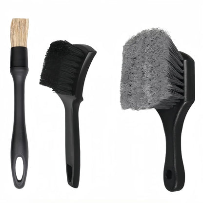 Auto Wheel Rim Brush Soft Bristle Long Car Tire Detailing Washing Tool for Exhaust Tips Engine Vehicle Motorcycle Truck SUV RV