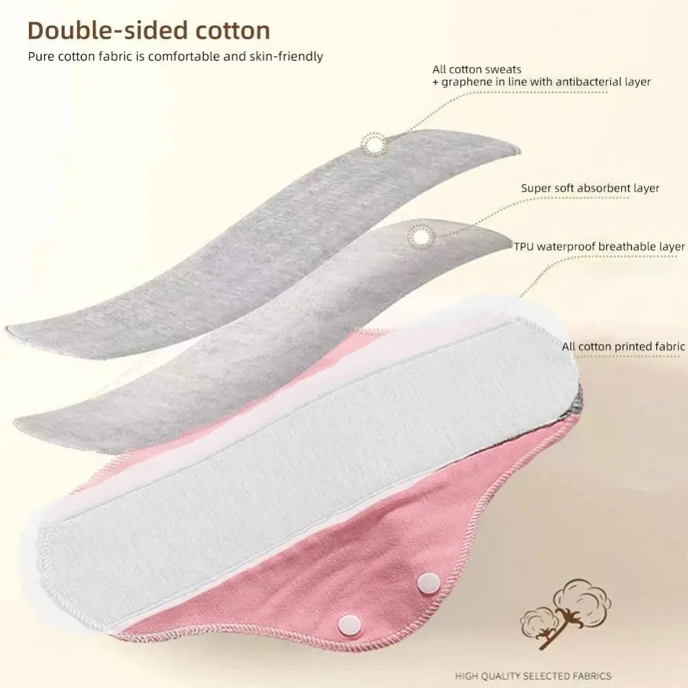 Reusable Adult Diaper Cotton Washable Panties Panty Liners Elderly Prevent Urine Leakage Feminine Hygiene Pad Period