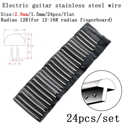 Fingerboard Frets Fret Wire For Electric Guitar Nickel Silver Stainless Steel 2.4MM 2.7mm 2.9MM Repair Material Accessories