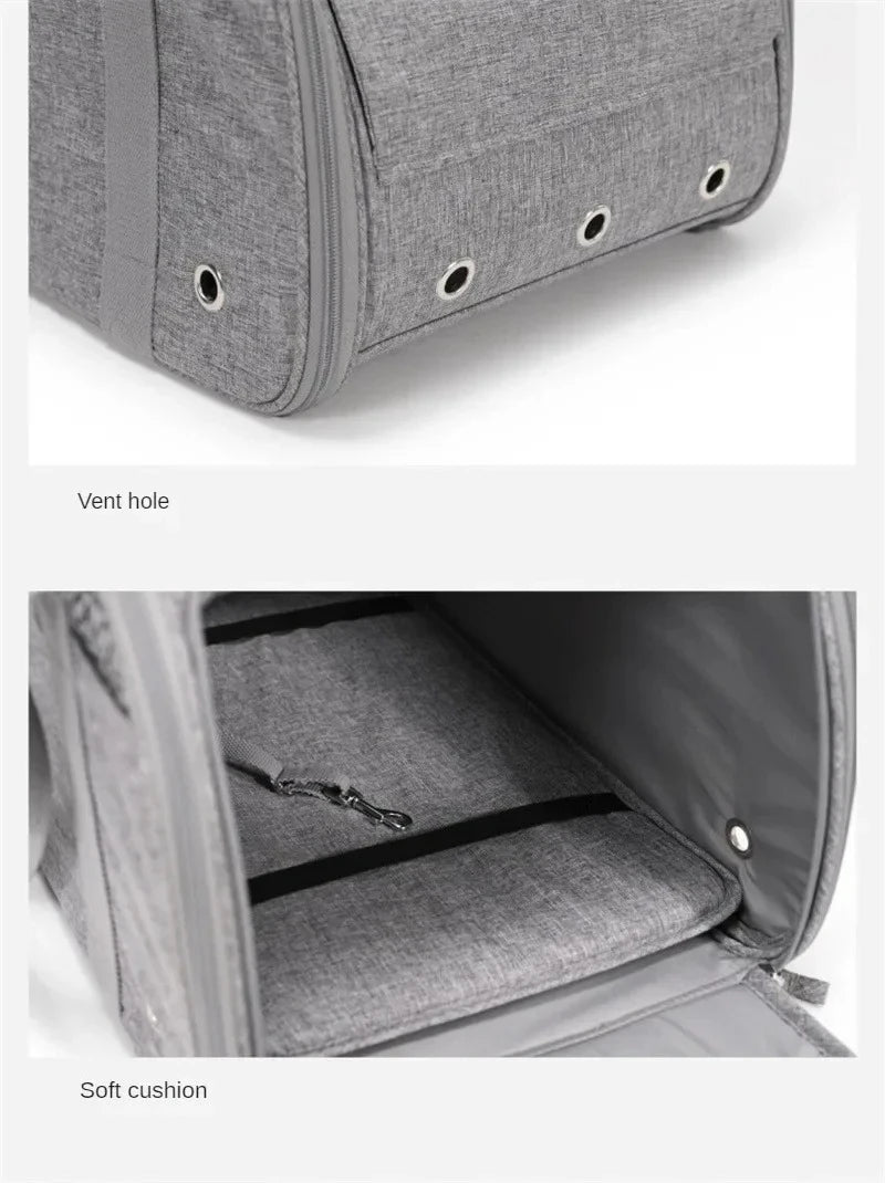 Lightweight and Foldable  Stroller Pet Bag Dog Stroller Dog Scooter Dog Trolley with Storage Basket Stroller for Animals