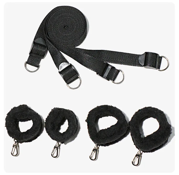 Couples Bed Handcuffs Sex Toys For Woman Bdsm Bondage Set Ankle Cuff Restraints Rope Strap Handcuffs Ankle Cuff Adult Game Goods