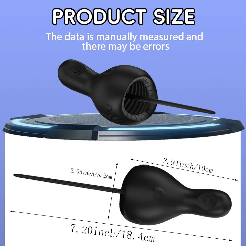Penis Vibrator Male Masturbator Urethral Sound Dilators 10 Vibration Male Stroker Penis Trainer Glans Stimulator Adult Sex Toys