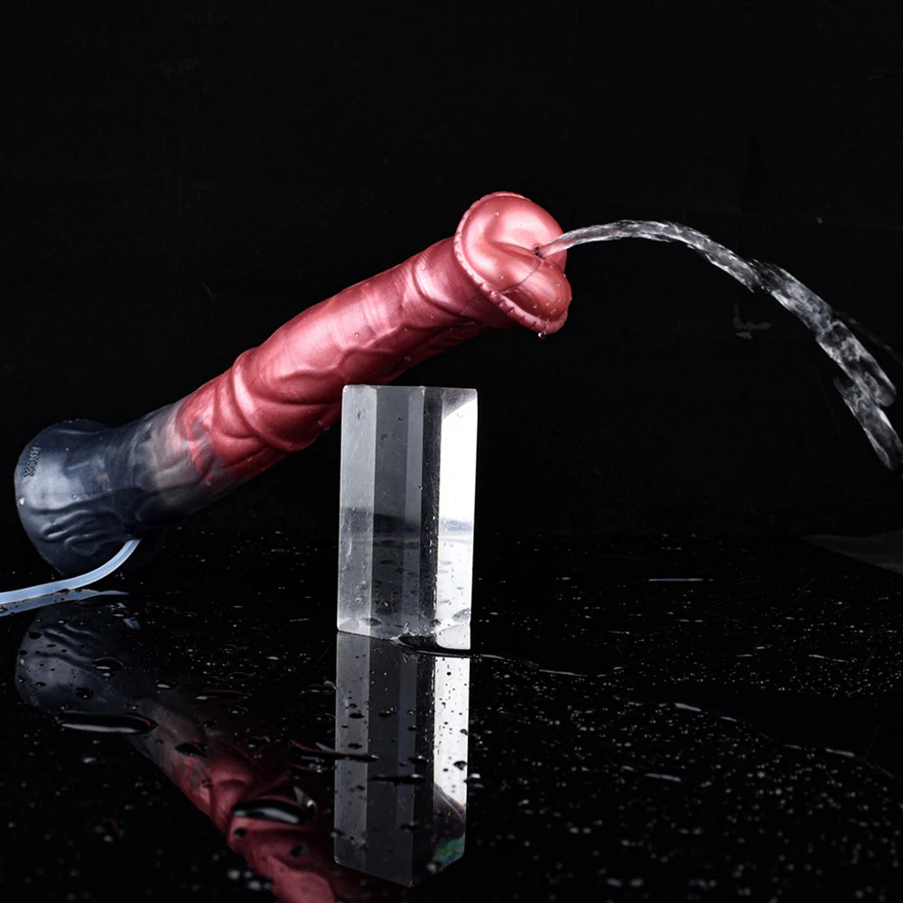 NNSX Horse Squirting Anal Plug Dildo Ejaculation Penis with Strong Sucker G-spot Stimulation Silicone Erotic Sex Toys For Woman