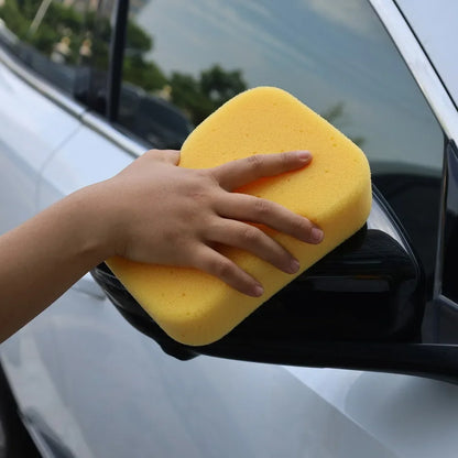 Large Car Wash Sponge Multi-Purpose High-Density Yellow Honeycomb Sponge Block for Automotive Detailing Waxing Seam Cleaning