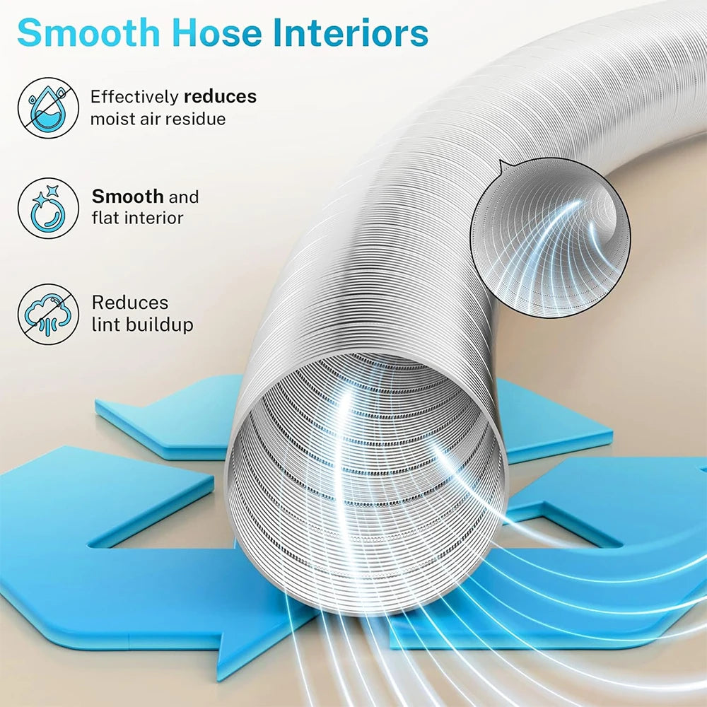80-200mm Ventilator Pipe Aluminum Air Ventilation Hose Flexible Exhaust Duct for Bathroom Kitchen System Vent Tube Accessories