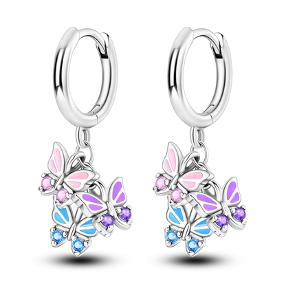 925 Sterling Silver Earrings Jewelry Hoop Flower Ear Studs Campanula Sparkling Pave Earring Wedding Gift For Women Anniversary