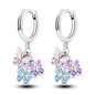 925 Sterling Silver Earrings Jewelry Hoop Flower Ear Studs Campanula Sparkling Pave Earring Wedding Gift For Women Anniversary