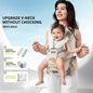 AIBEDILA Baby Carrier Waist Stool Ergonomic Kangaroo Baby Carrier with Knob Breathable Newborn Waist Stool 0-36M