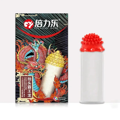 Special Condom Stab Dot Passionate Male and Female Family Planning Sexual Products Pattern Cheap Penis Extender Sleeves Sex Game