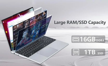 2026 Laptop Windows 11 Intel Core i9 10980HK 15.6 inch Gaming Laptops Portable Computer Backlit keyboard 16GB RAM 1TB SSD Pc
