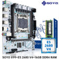 SOYO X99 Motherboard LGA 2011-3 Set Kit Xeon E5 2680 V4 CPU Processor 16G=1*16G DDR4 REG ECC RAM Memory M.2 NAME For Computer