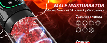 Minyee Automatic Male Masturbator Penis Pump 100% Waterproof Rechargeable USB Sucking Vibrating Function Silicone Masturbation Cup Adult Sex Toy for Men