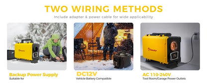 8KW 12V 220V Portable Diesel Air Heater With Bluetooth APP Auto Thermostat&Upgrade Internal Loop Parking heater for RV Camper